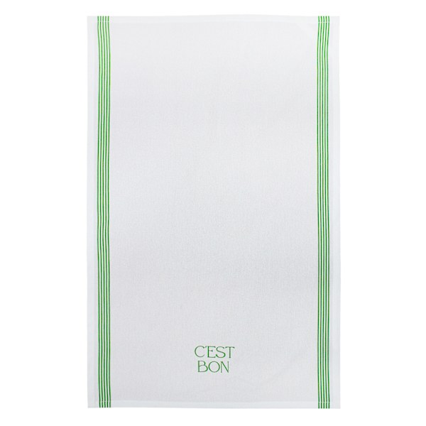 Bistro Green Cest Bon Kitchen Towel