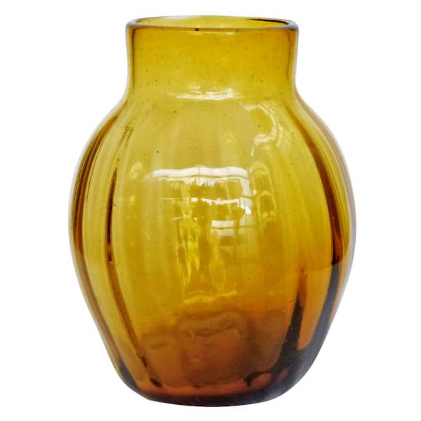 Amber Glass Vase, 5.5"