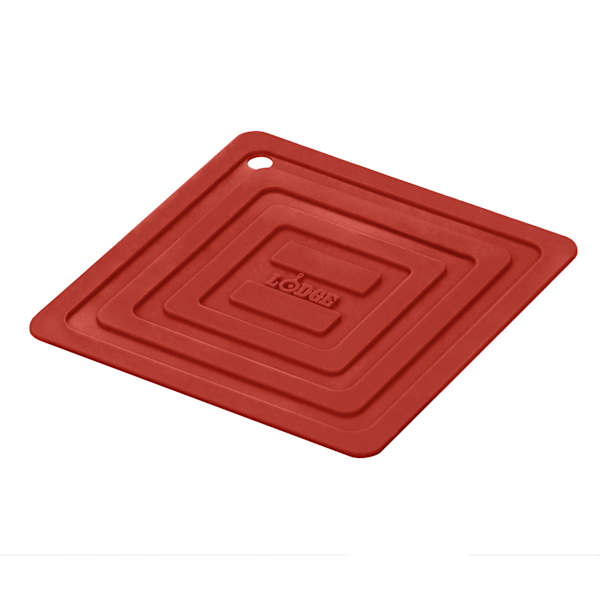 Lodge Red Silicone Square Pot Holder, 6"