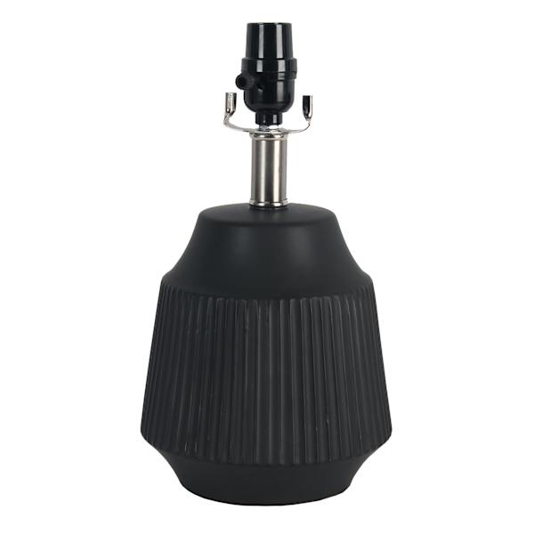 Tracey Boyd Matte Black Textured Small Lamp Base, 13"