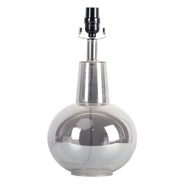 Grey GLASS ROUND LAMP 16IN