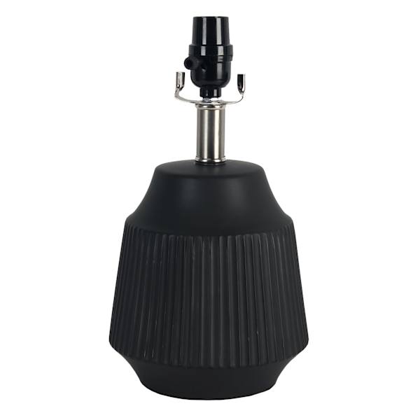 Tracey Boyd Matte Black Textured Lamp, 13"