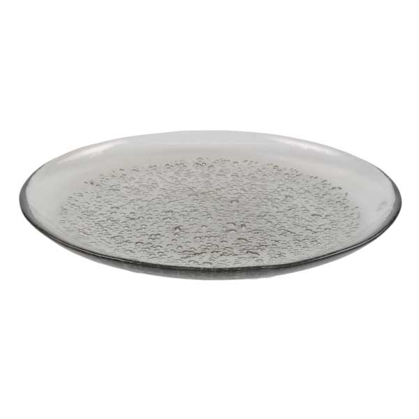 Found & Fable Grey Glass Salad Plate