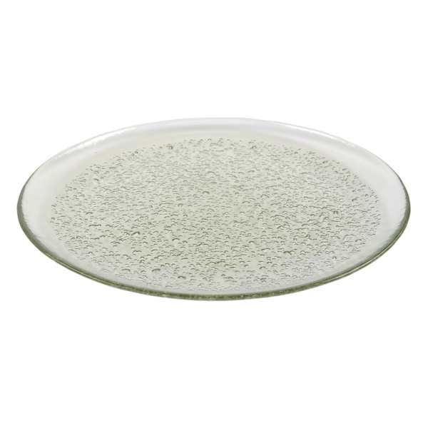 Found & Fable Aqua Glass Dinner Plate