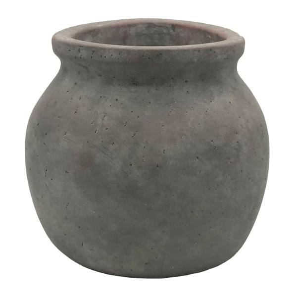 Grey Round Triangle Outdoor Planter, Medium