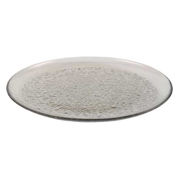 Found & Fable Grey Glass Dinner Plate