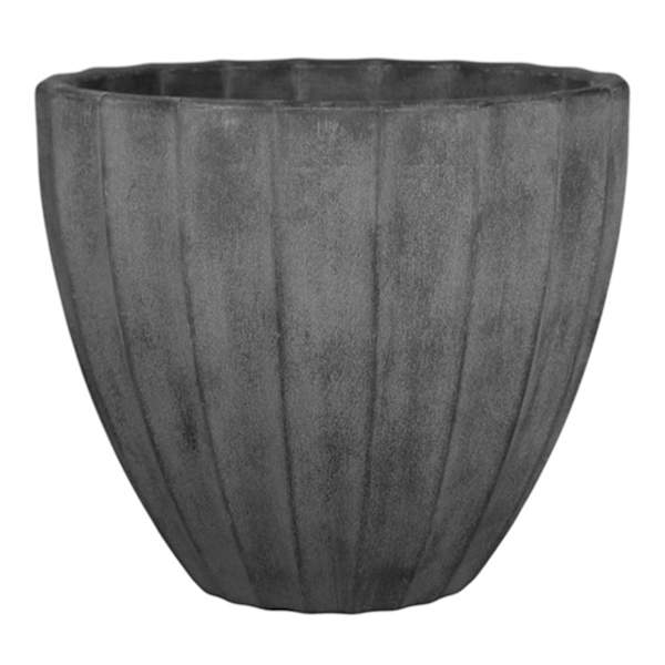 Black Scalloped Outdoor Planter, Small