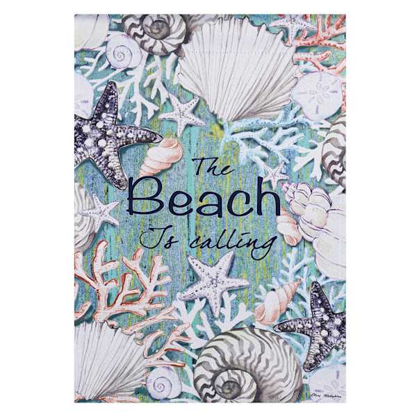 The Beach Is Calling Garden Flag, 18"