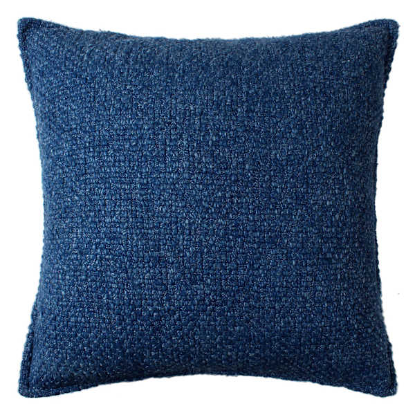 Ty Pennington Navy Blue Textured Woven Throw Pillow, 20"
