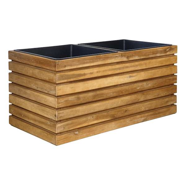 Park City Wooden Duo Outdoor Planter, Extra Large