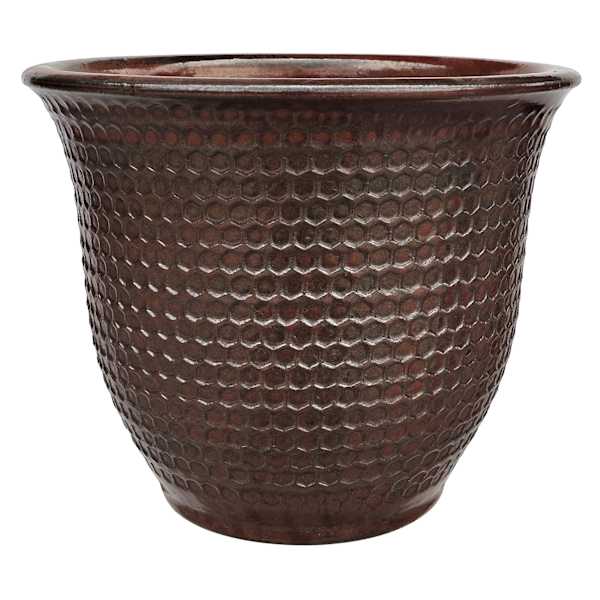 Providence Red Honeycomb Outdoor Planter, Medium
