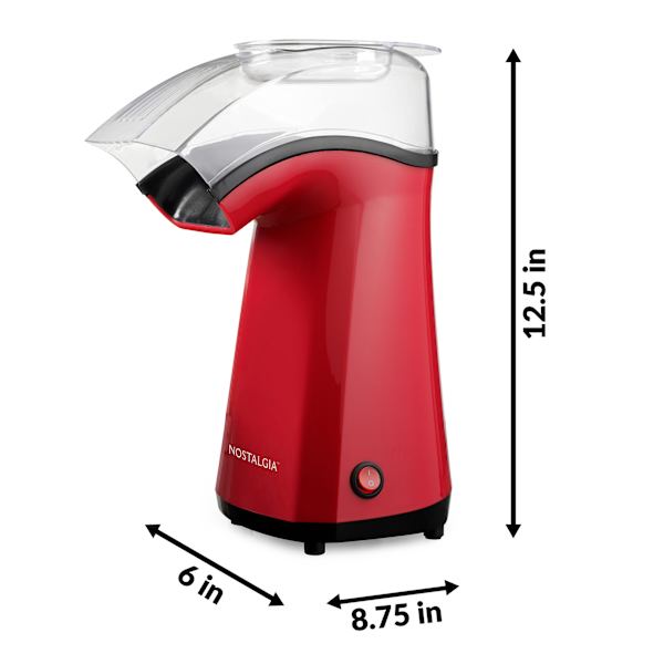 Nostalgia Air Popcorn Maker, Red