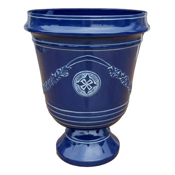 Providence Blue Bernalla Urn Outdoor Planter, Large