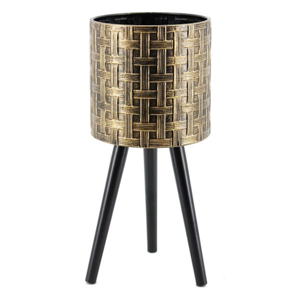 Found & Fable Bronze Metal Bamboo Planter Stand, Small