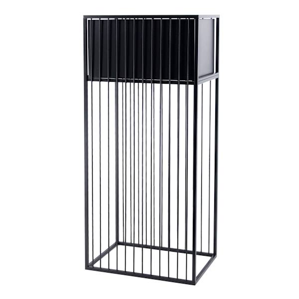 Black Metal Rectangle Planter Stand, Large
