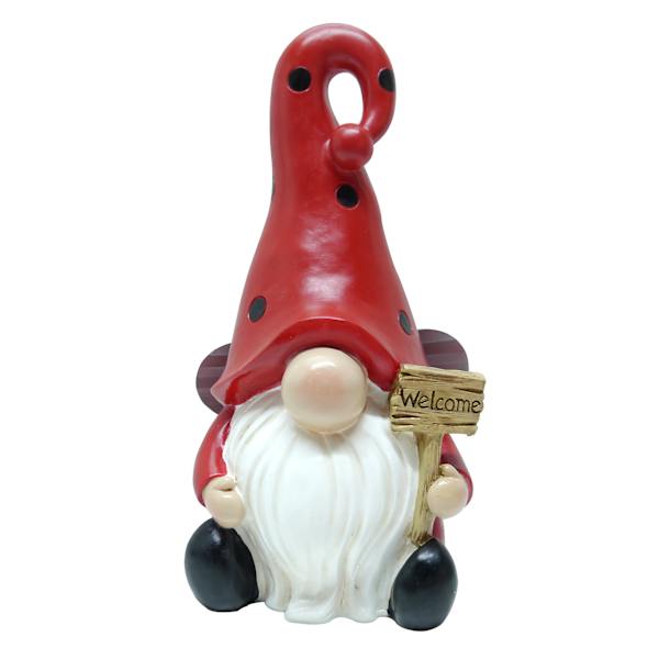 Ladybug Gnome Outdoor Garden Statue, 12"