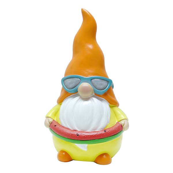 Sunny Club Swimming Gnome Outdoor Garden Statue, 13.5"