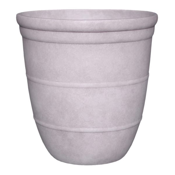 Honeybloom Ares White Stone Outdoor Planter, 14"