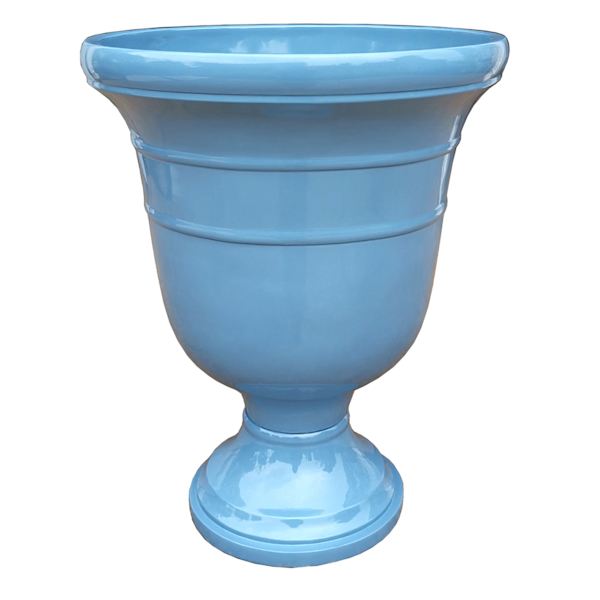 Providence Light Blue Florian Urn Outdoor Planter, Large