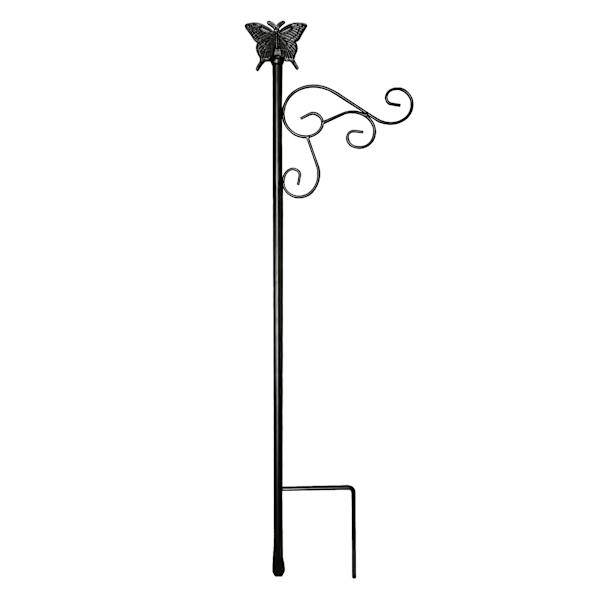 Bronze Metal Butterfly Shepard's Hook, 48"