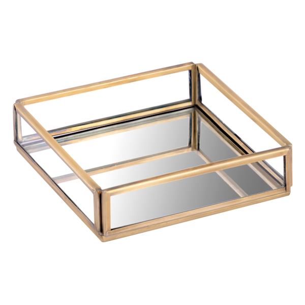 Small Decorative Glass Tray, 4"