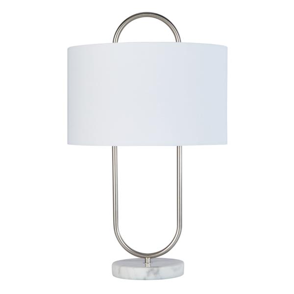Laila Ali Silver Accent Lamp with Shade, 21"