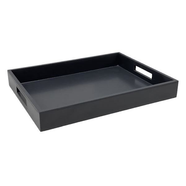 Black  Wooden Decorative Tray, 16x12