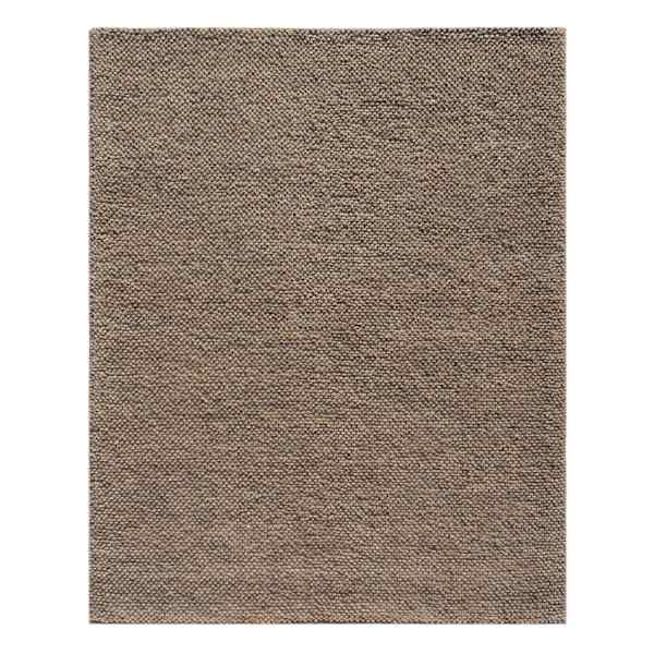 (B770) Gravel Beige Textured Area Rug, 8x10