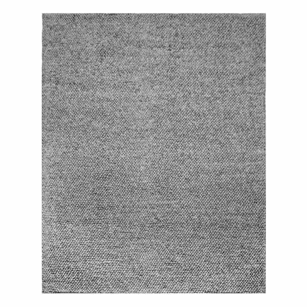 (B771) Crosby St. Gravel Grey Textured Area Rug, 8x10