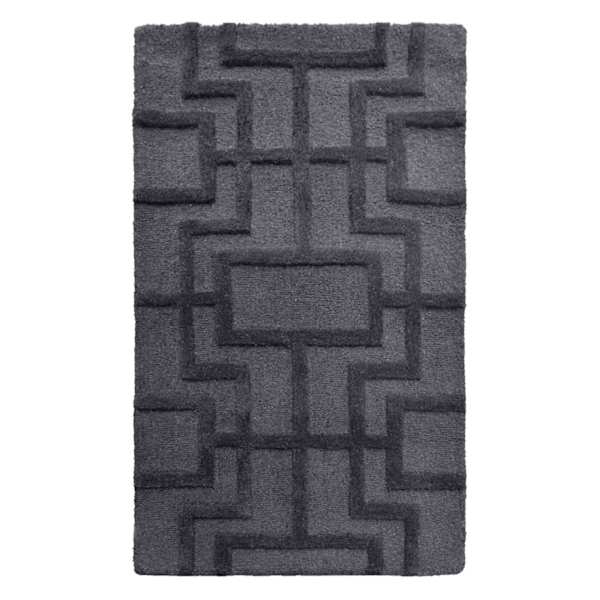 (A481) Crosby St. Black Geometric Line Accent Rug, 2x4