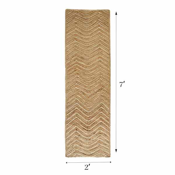 (B851) Honeybloom Wynn Jute Runner, 2x7