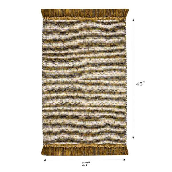 Honeybloom Yellow Jute & Chenille Accent Rug, 27x45