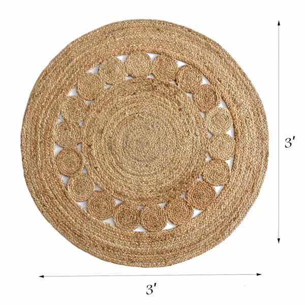 Tracey Boyd Round Jute Accent Rug, 3'