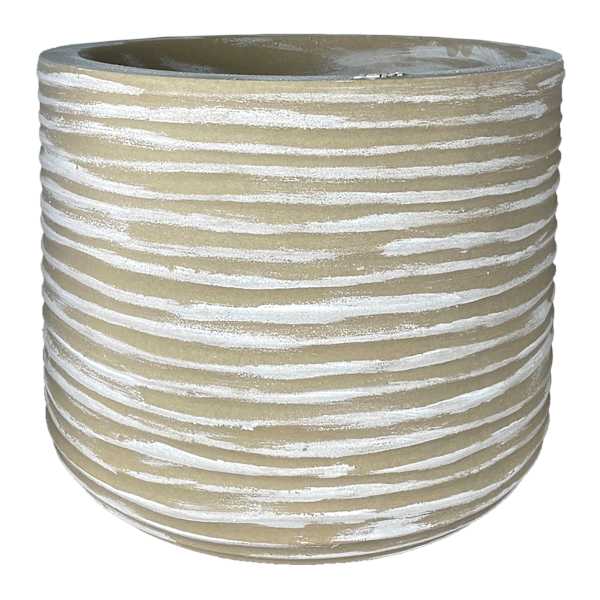 Japi Sand and White Wash Lagoon Outdoor Planter, Large