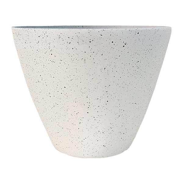 White Speckled Egg Shaped Outdoor Planter, Large