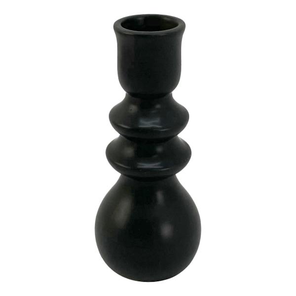 Tracey Boyd Black Ceramic Vase, 7.5"