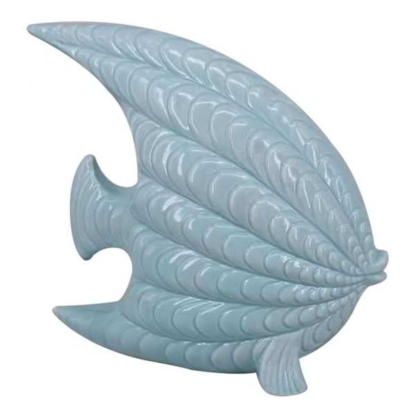 Ty Pennington Blue Ceramic Fish, 8.4"