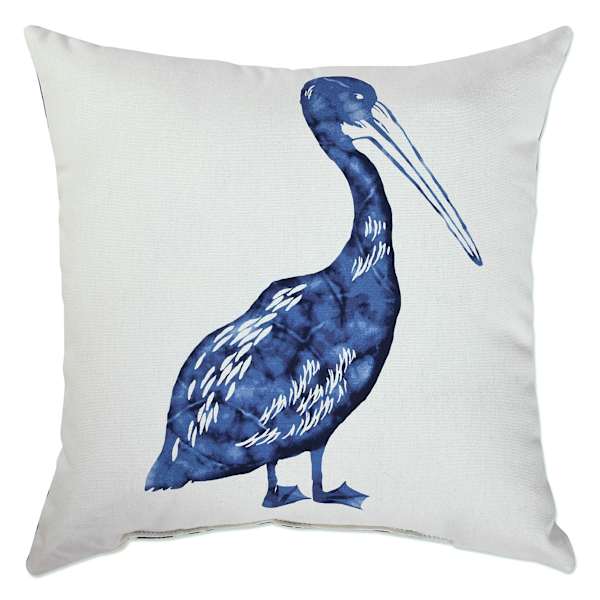 Ty Pennington Pelican Shibori Reversible Square Outdoor Throw Pillow, 16"