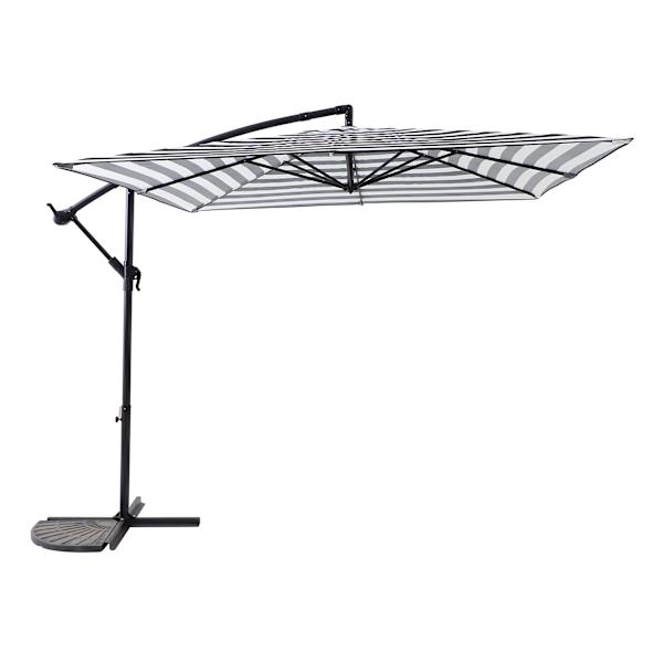 Providence Offset Striped Square Outdoor Patio Umbrella, 8'
