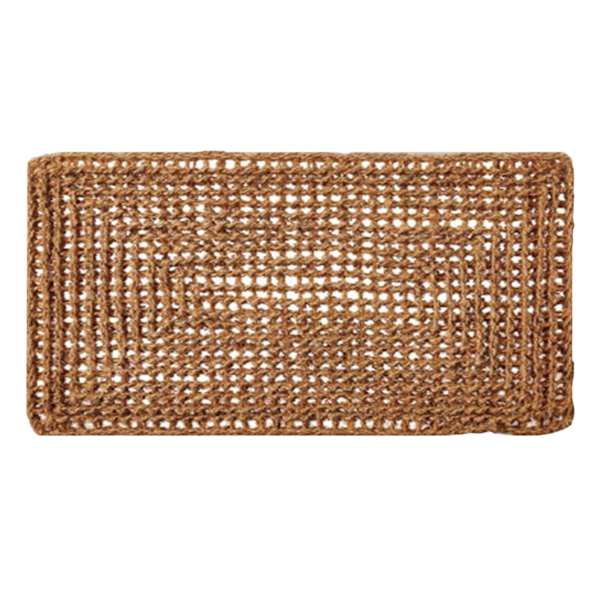 Honeybloom Natural Mesh Coir Mat, 18x30
