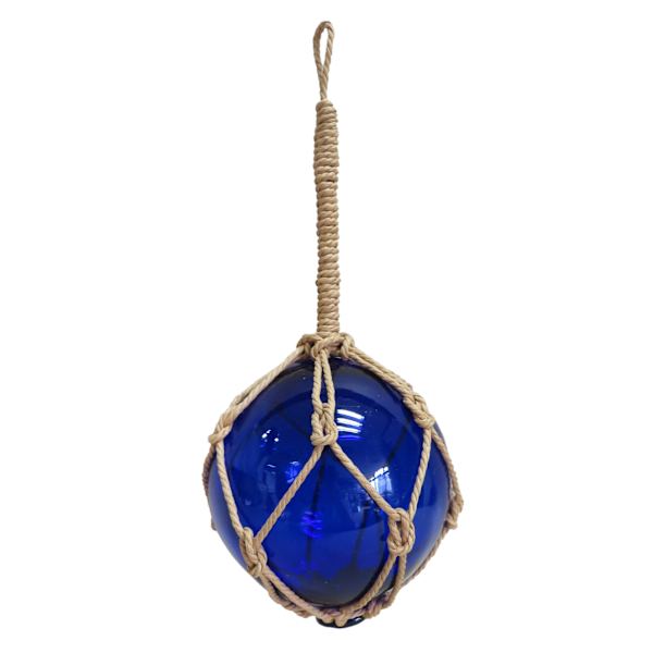 Ty Pennington Hanging Outdoor Blue Glass Sphere, 6"