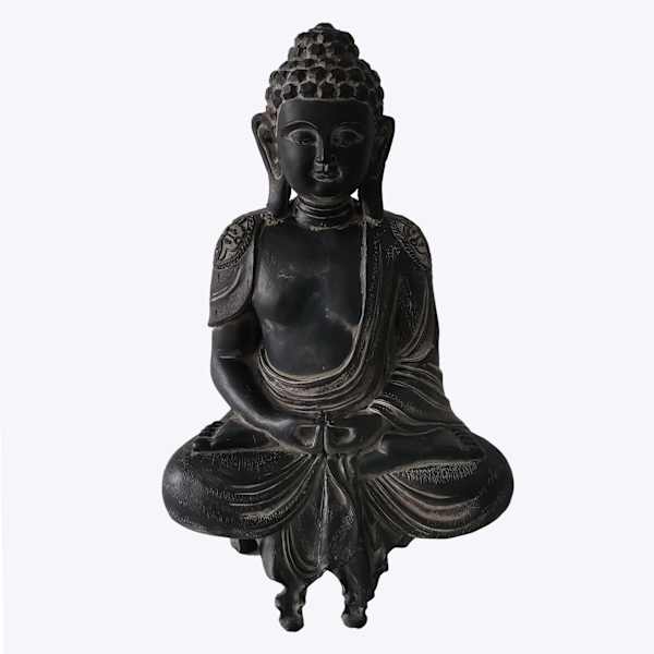 Grey Buddha Figurine, 16"