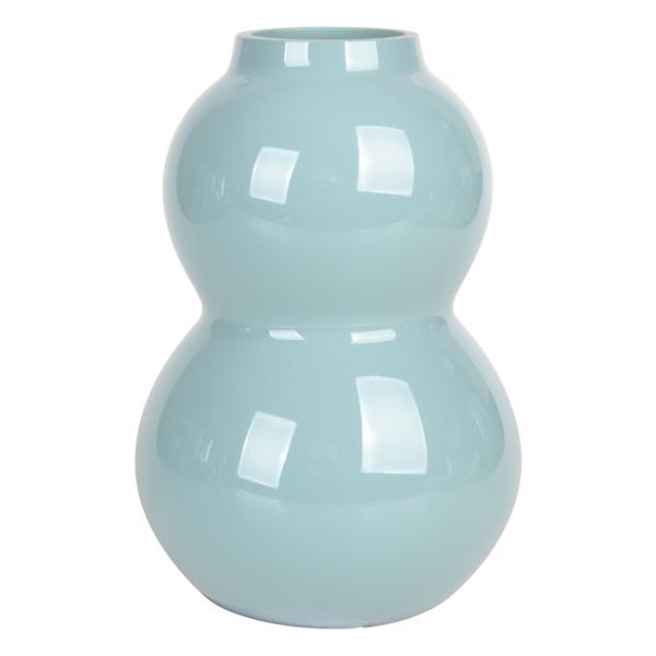 Celadon Green Glass Vase, 7"