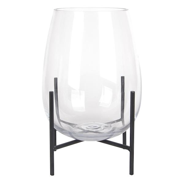 Found & Fable Glass Hurricane Candle Holder, 6"
