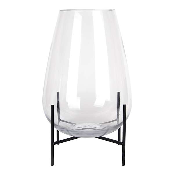Found & Fable Glass Hurricane Candle Holder on Base, 7"