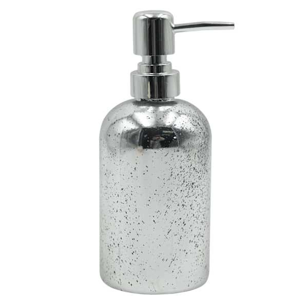Silvery Mercury Glass Bath Lotion Pump, 7.5"