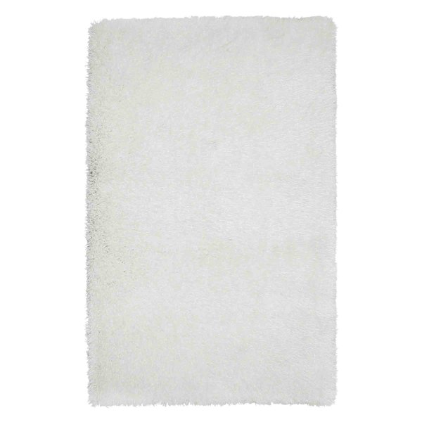 (C102) White Shag Area Rug, 5x7
