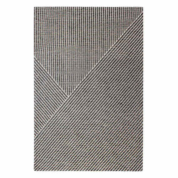 (B834) Found & Fable Dassel Black Woven Area Rug, 5x7