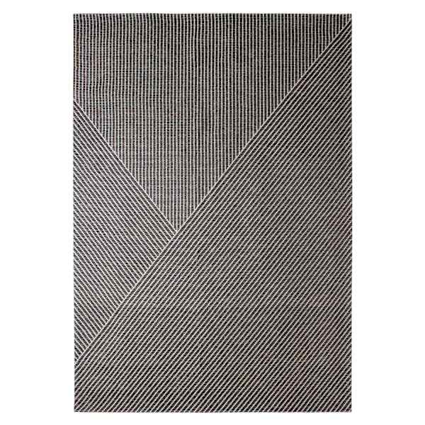 (B834) Found & Fable Dassel Black Woven Area Rug, 7x10