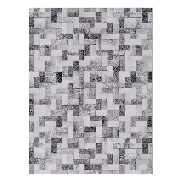 (D537) Crosby St. Nova Grey Printed Area Rug, 5x7